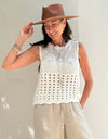 Adrian Crochet Top - Off White