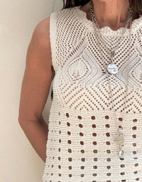 Adrian Crochet Top - Off White