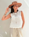 Adrian Crochet Top - Off White