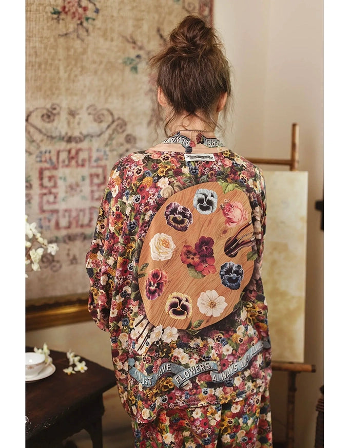 Art Of Life Cropped Bamboo Kimono