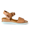 Amine Wedge Sandals Tan Leather