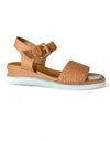 Amine Wedge Sandals Tan Leather