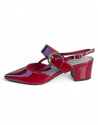 Asten Heels Burgundy Patent Leather