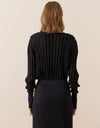 Atrium Ribbed Knit Top Ink/Black