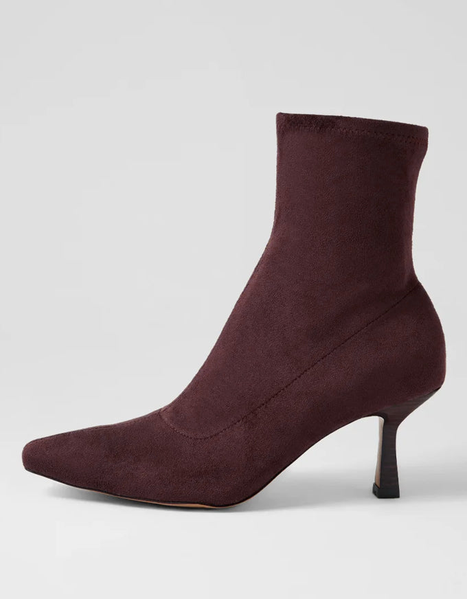 Audry Microseude Ankle Boot Burgundy