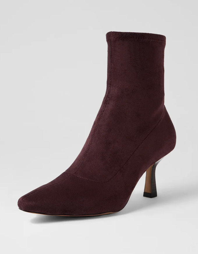 Audry Microseude Ankle Boot Burgundy