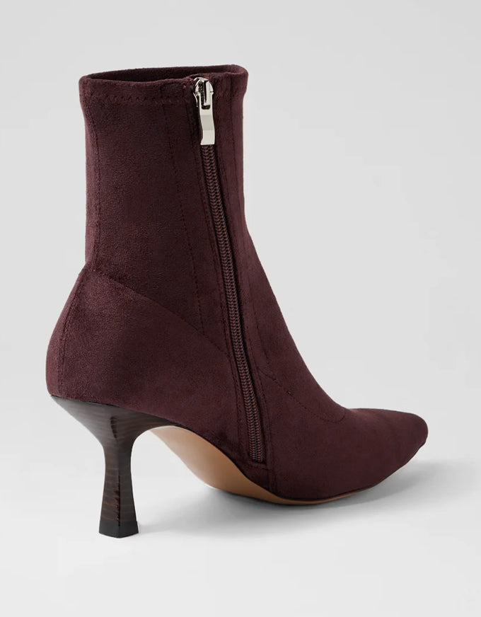 Audry Microseude Ankle Boot Burgundy