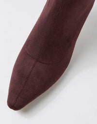 Audry Microseude Ankle Boot Burgundy