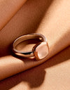 Aura Two-tone Rose Quartz Ring