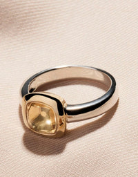 Aura Two-tone Citrine Ring