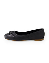 Aydas Flats Black Leather