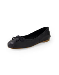 Aydas Flats Black Leather