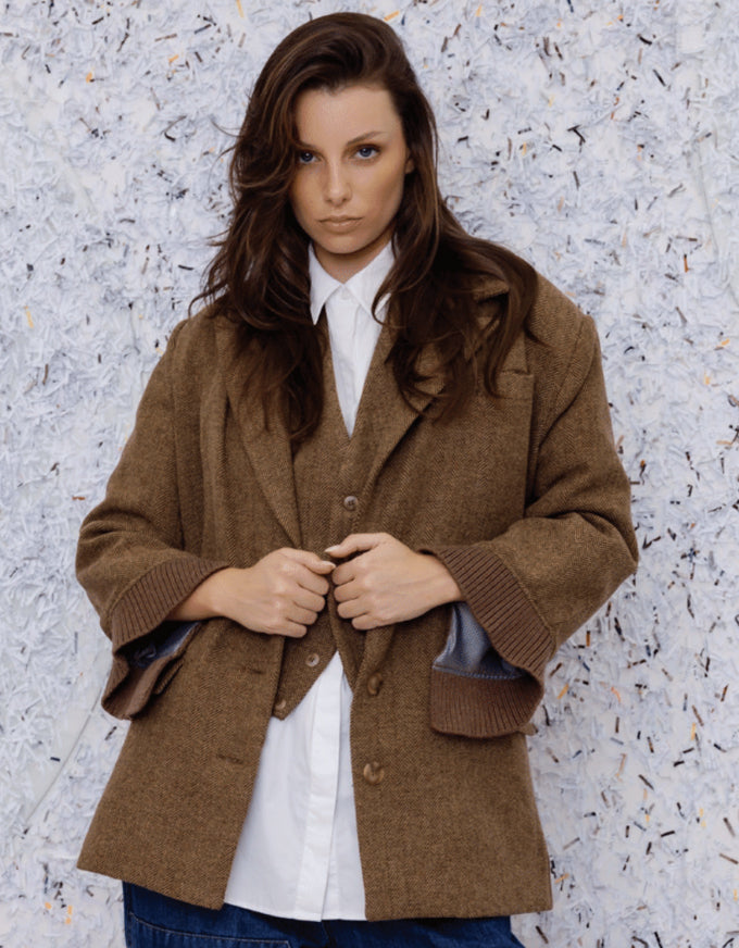 Bagsy Jacket Camel Tweed