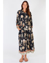 Balboa Maxi Dress Black Print