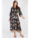 Balboa Maxi Dress Black Print