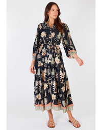 Balboa Maxi Dress Black Print