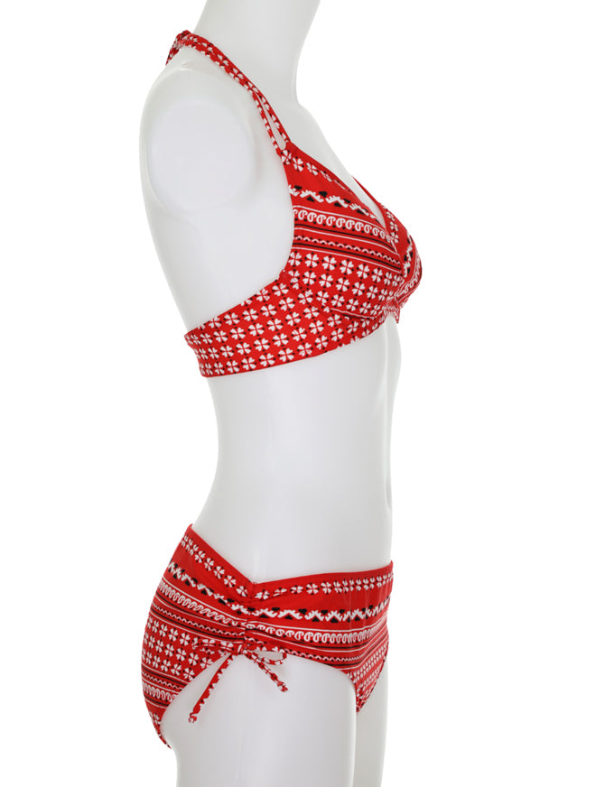 Red Bandana Print Bikini