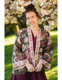 Make A Wish Cropped Bamboo Kimono