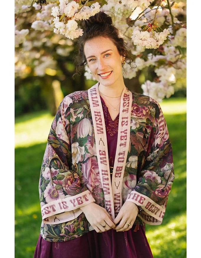 Make A Wish Cropped Bamboo Kimono