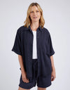 Bliss Washed Shirt Navy