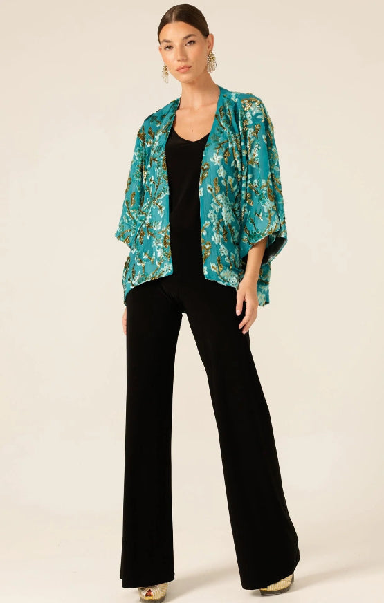Blossom Kimono Turquoise Gold