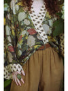 I Dream in Flowers Bamboo Cropped Kimono with Bees