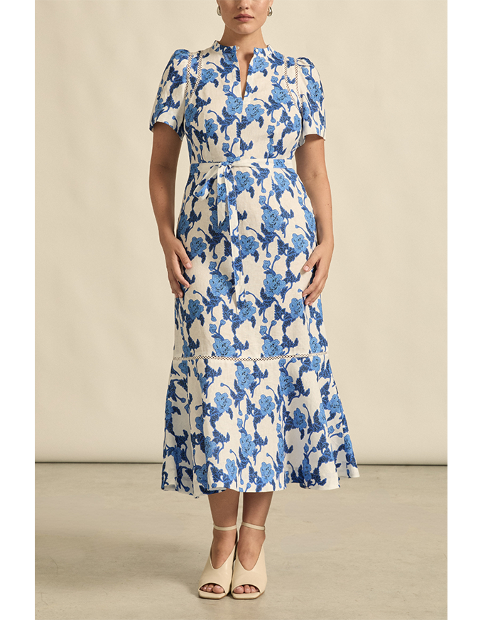 Cable Dress Azure Bouquet