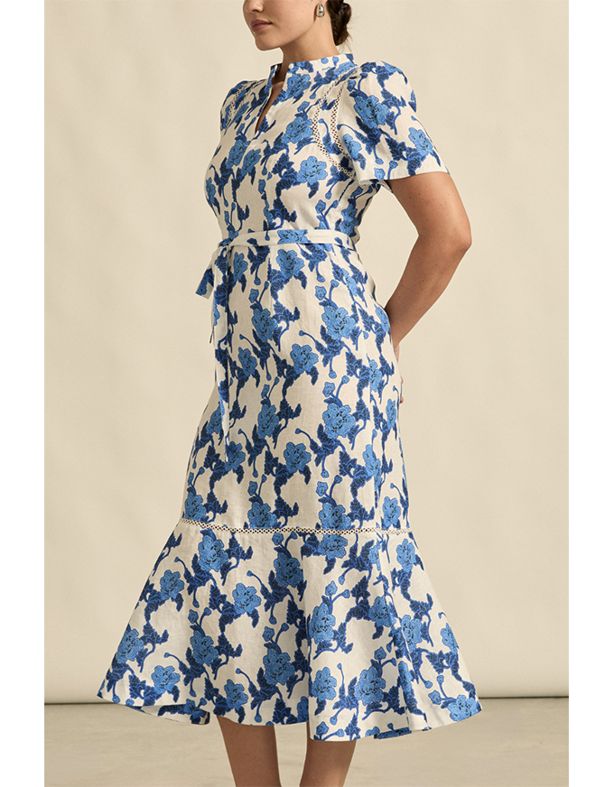 Cable Dress Azure Bouquet