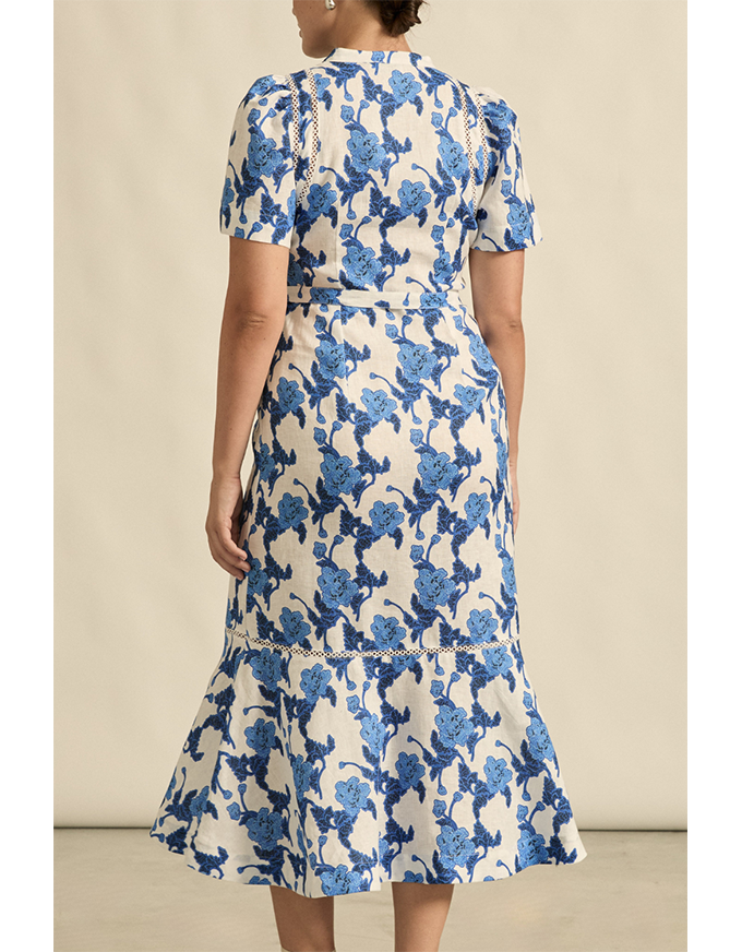 Cable Dress Azure Bouquet