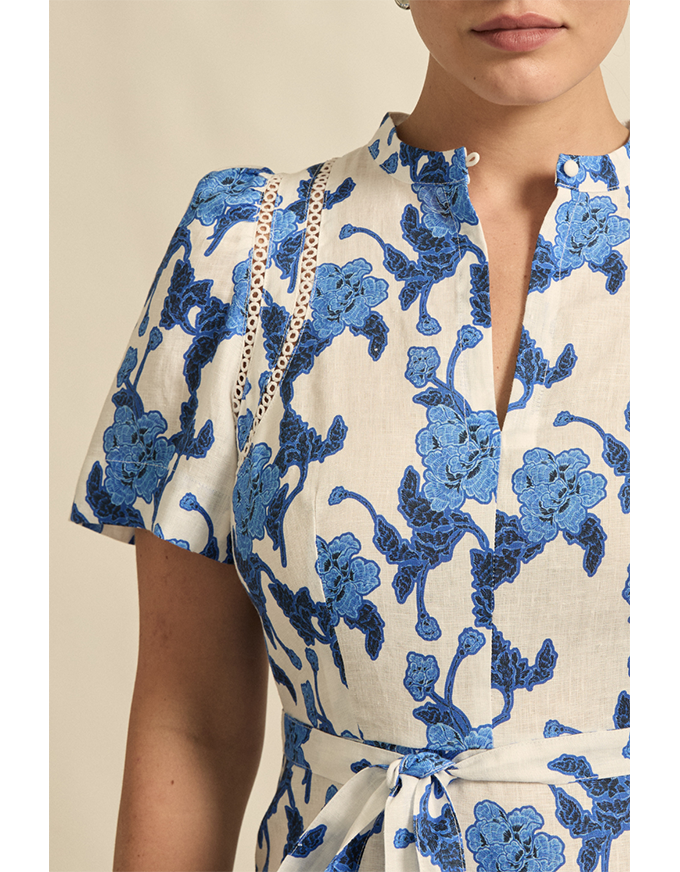 Cable Dress Azure Bouquet
