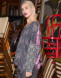 Calla Reversible Knit Brass/Green Sleeve