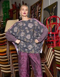 Calla Reversible Knit Pink/Snake Sleeve