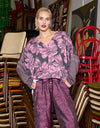 Calla Reversible Knit Pink/Snake Sleeve