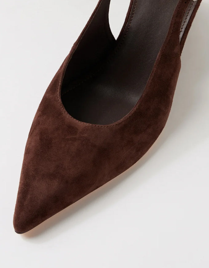 Celein Dark Brown Suede Wedge