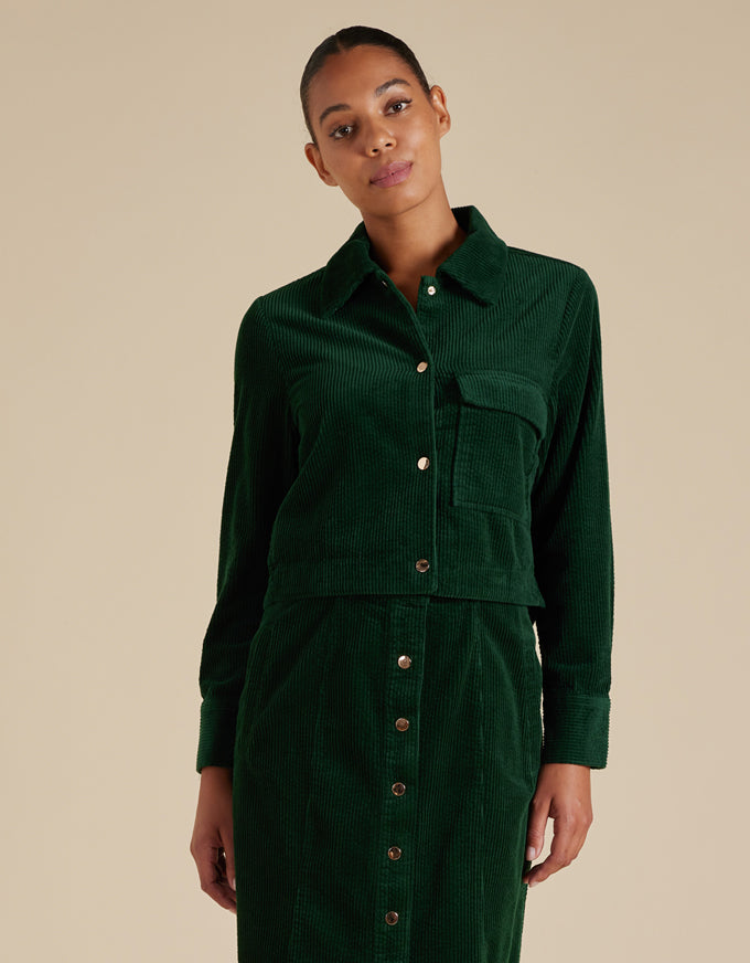 Charlie Cord Jacket Forest