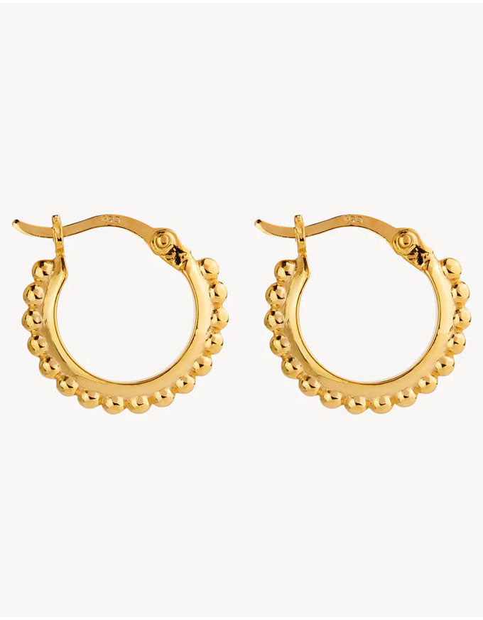 Chia Yellow Gold Hoop Earring