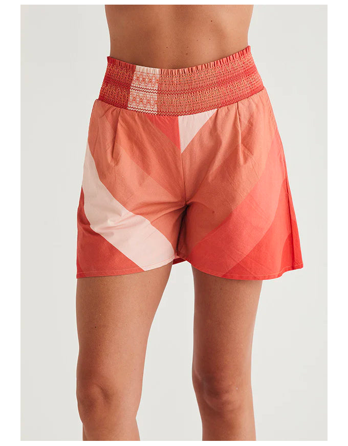 Circe Shorts Coral Stripe