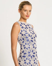 Cleo Shift Dress Indigo/Natural - Australian Made