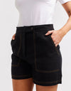 Clio Linen Shorts Black