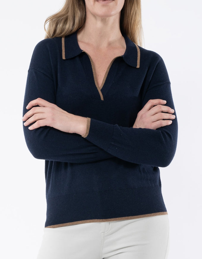 Collared Pullover Navy