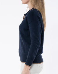 Collared Pullover Navy
