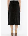Cord Skirt Black