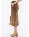 Cord Skirt Camel