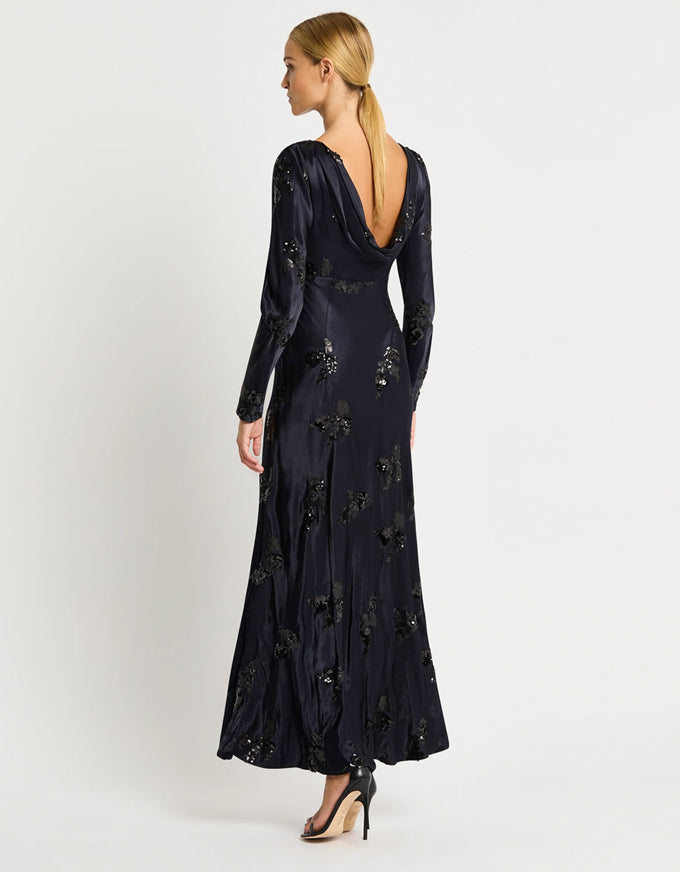 Corinthia Gown Navy - Australian Made