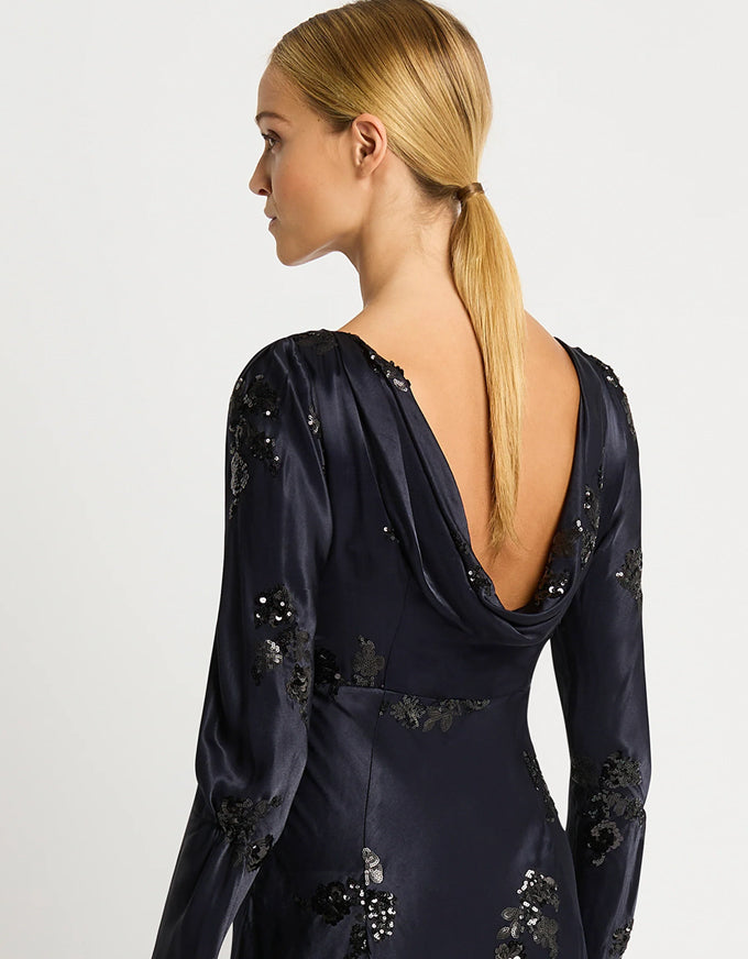 Corinthia Gown Navy - Australian Made