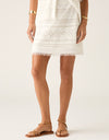 Daniela Textured Mini Skirt White