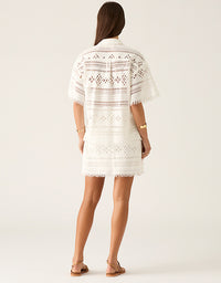 Daniela Textured Mini Skirt White