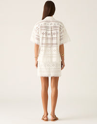 Daniela Textured Mini Skirt White