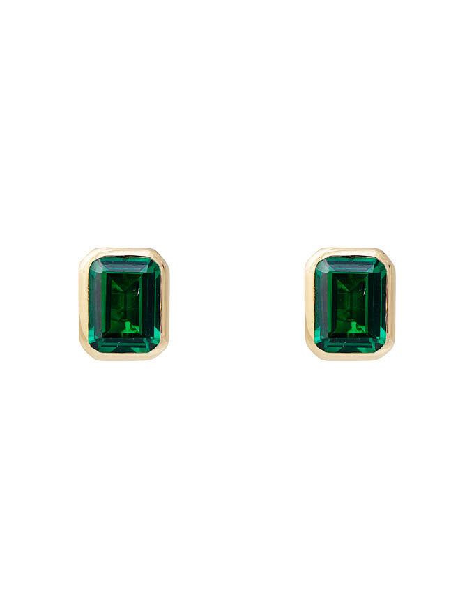 Green Crystal Cocktail Studs