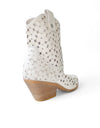 Dendy Ankle Boots White Cut-Out Leather